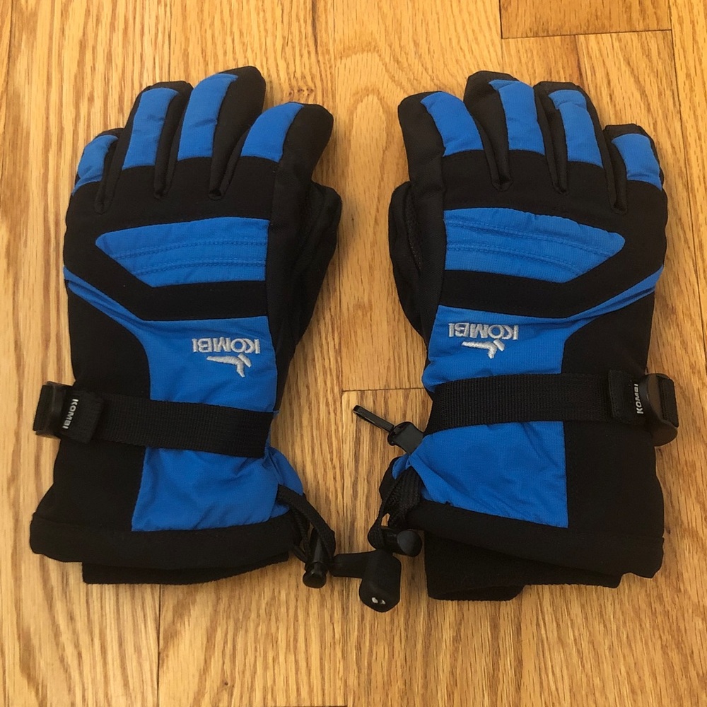 Kombi Storm Cuff III Jr Blue and Black Winter Gloves Size Youth Large Like New
